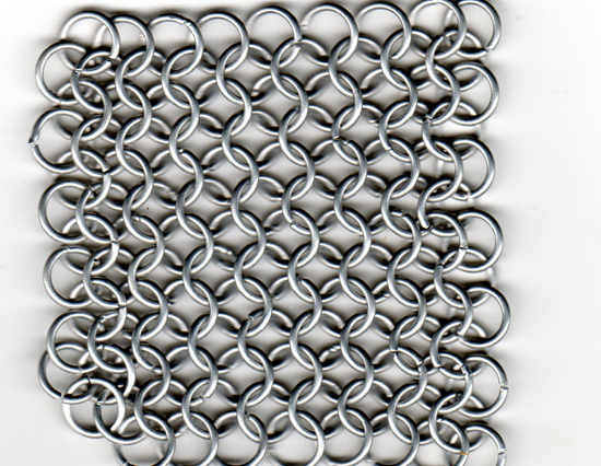 Butted aluminium chain maille